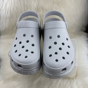 CROCS CLASSIC CRUSH GLITTER CLOG SHOES